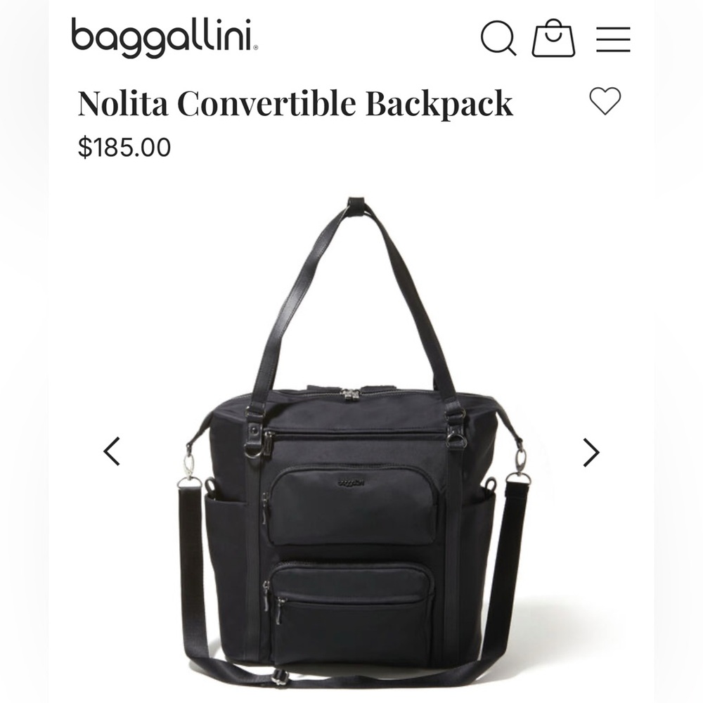 Nolita Black Convertible Backpack